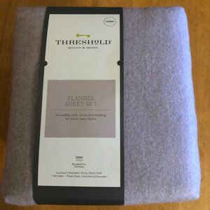 Threshold Queen Flannel Sheet Set Smart Blue